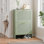 Armoire à chaussures avec 2 tiroirs rabattables, range-chaussures autoportant étroit avec portes à persiennes, armoire à chaussures pour vestibule