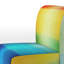 Fauteuil de chambre moderne rembourré en velours Brechta Vibrant Curve Design II-88109568