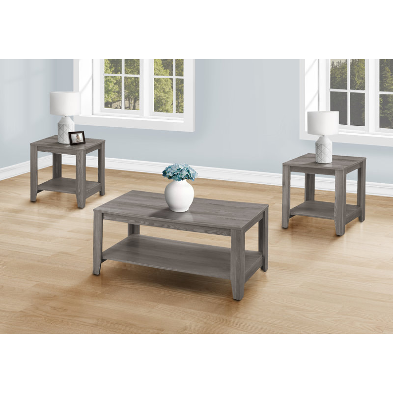 3pcs Modern Coffee Table Set, Farmhouse Coffee Table Living Room Tables for Living Room
