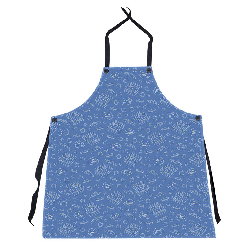 Tablier de motif à pizza arrière, Bleu