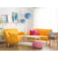 Arne 50cm Wide Round Solid Colour Pouffe Ottoman-48189430