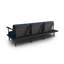 245cm Wide Wood Patio Sofa with Cushions-116838664