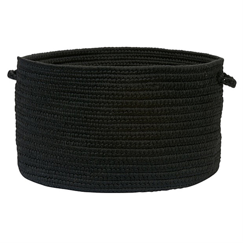 Panier de rangement tressé intérieur / extérieur, H 12 po x l 18 po x P 18 po, Noir