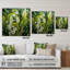 Fougère vert clair plante fantaisiste spirales I - fougères, décoration murale en acrylique-1182435880