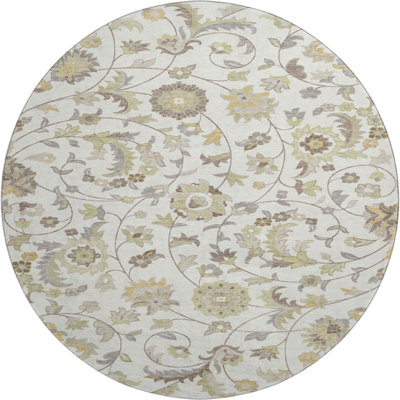 Premium Machine Washable Goulven AMF1006 Floral Rug