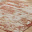 Tapis beige / rouge en laine tissé à la machine à motif abstrait Anaan-18057805