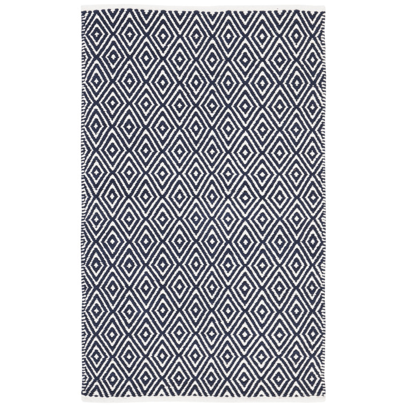 Tapis en coton à tissage plat Dannea, Rectangle 2 pi 6 po x 4 pi