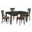 5 Piece Dining Table Set for 4 Includes a Rectangle Kitchen Table and 4 Faux Leather Dinette Chairs, Black-1563499553