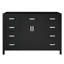 Meuble-lavabo 47 po sans lavabo, armoire seulement, 2 portes et 8 tiroirs, système de fermeture en douceur, design classique, noir-1155558209