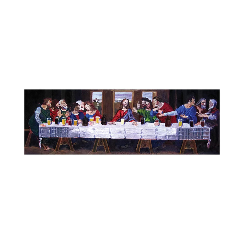 The Last Beer Tasting by Scott Clendaniel - Wrapped Canvas Panoramic Painting, 30.48 cm H x 91.44 cm W x 1.91 cm D