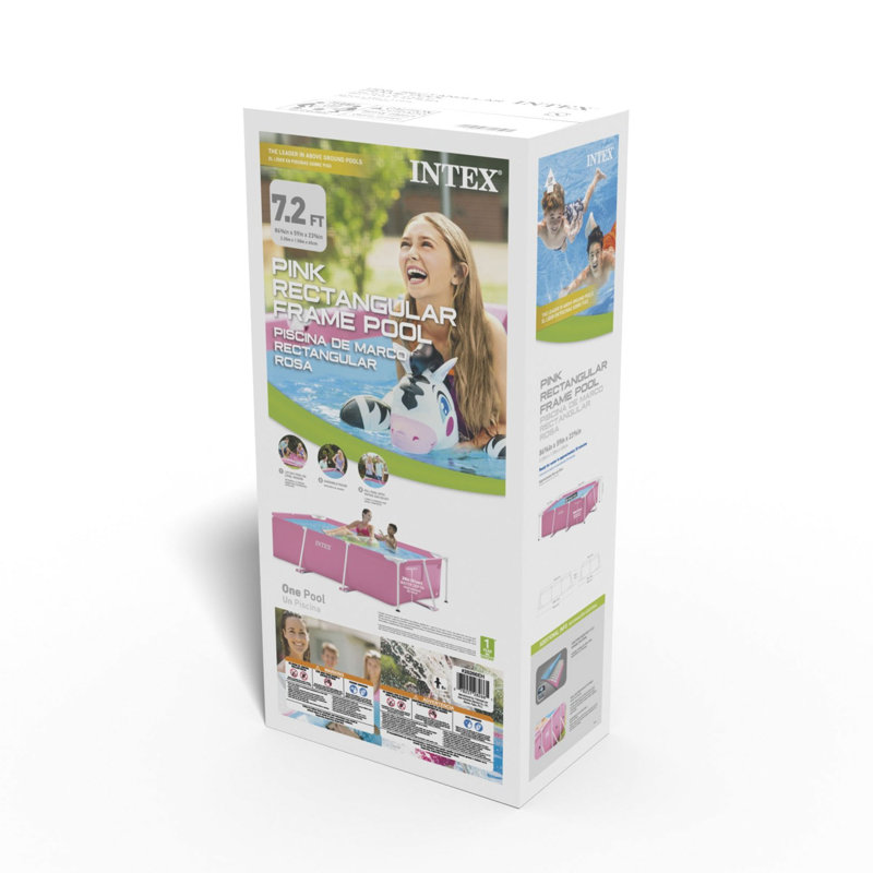 Intex 1.96ft x 7.21ft x 4.9ft Plastic Frame Set Pool