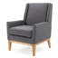 Fauteuil d'appoint moderne de style Mid-Century en polyester de 72,39 cm de largeur Samiya. Ses dimensions sont de P 27,5 po x l 28,5 po x H 36,5 po. Un assemblage sera requis.-19309475