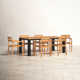 Morones Rectangular Reclaimed Teak 6 Person Indoor Outdoor Dining Set