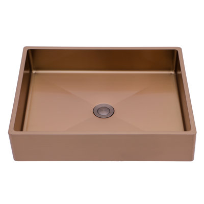 19"X15" Rose Gold Bathroom Sink - Provides A Smooth Experience Enhances Aesthetics With Style