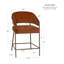 Tabouret de comptoir rembourré Sheriden-722033291