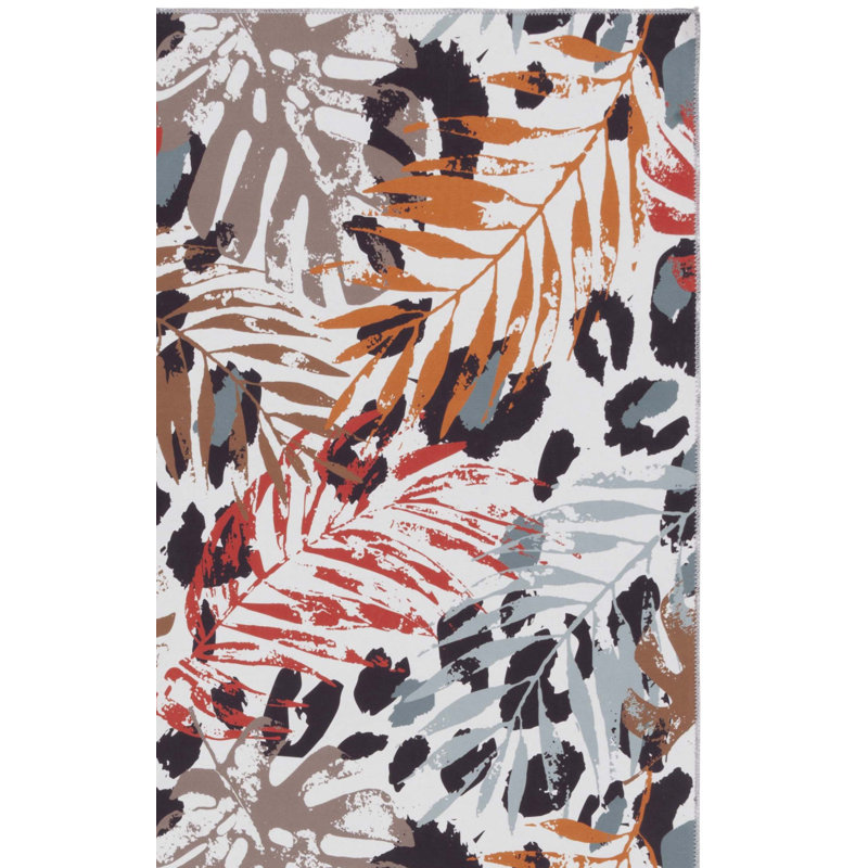 Tapis ivoire / rouille Amalea 826, Rectangle 6 pi x 9 pi