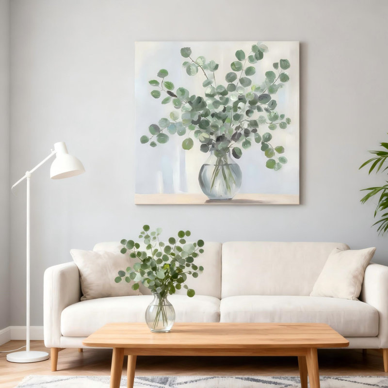 "Botanical Leaves", art mural sur toile 16 "x 16"