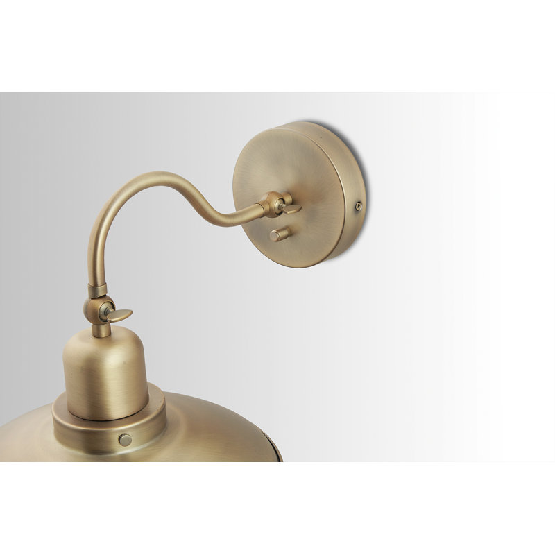 Plug-in Swing Arm Sconce, Aged Brass