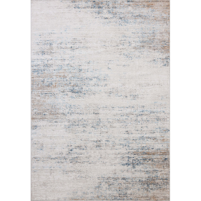 Tapis ivoire / ciel Loloi Townes, Rectangle 6'7" x 9'2"