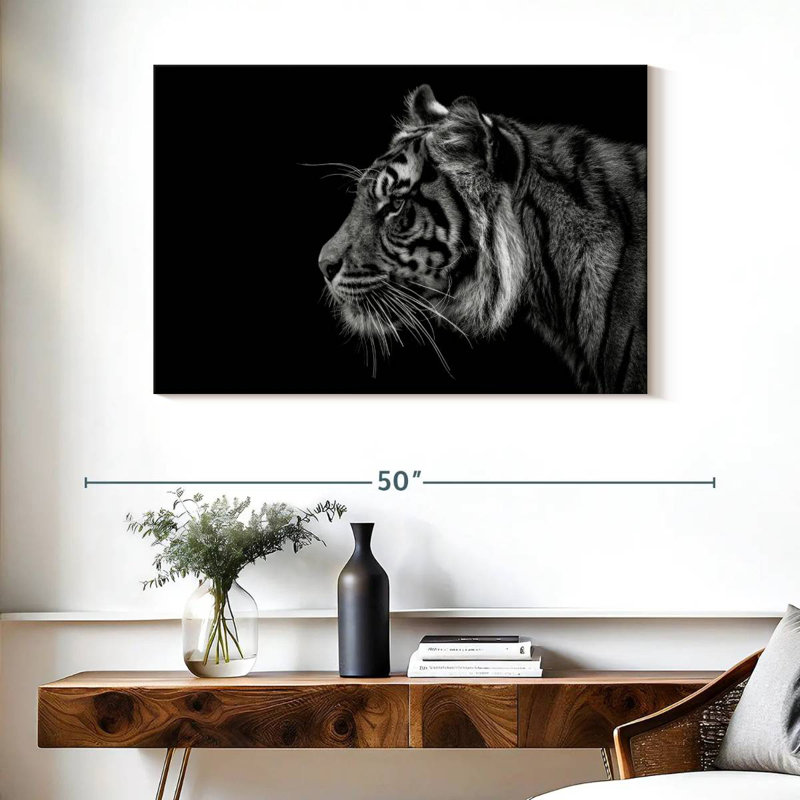 Brampt Tiger Profile, 26" H x 39" W