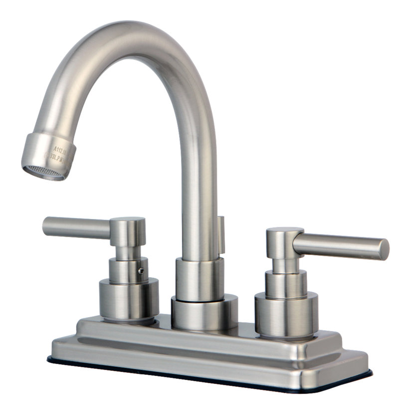 Tampa Centerset Bathroom Faucet with Drain Assembly, Satin Nickel