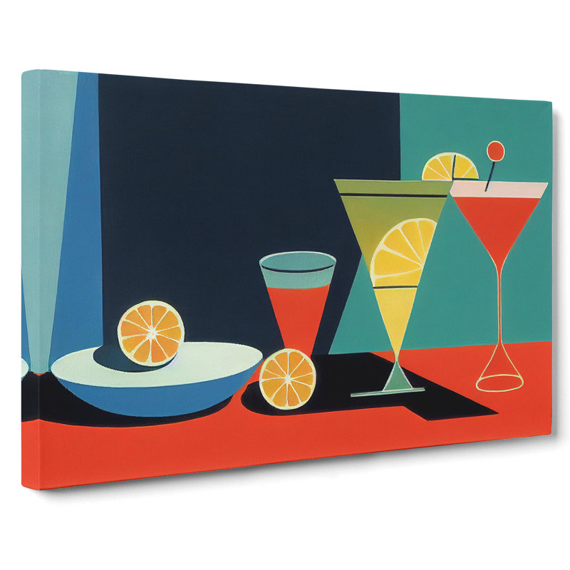 Retro Cocktail Art Vol.3 - Wrapped Canvas Print, 35cm H x 50cm W x 3cm D