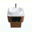 Meuble-lavabo blanc avec rangement à fermeture en douceur