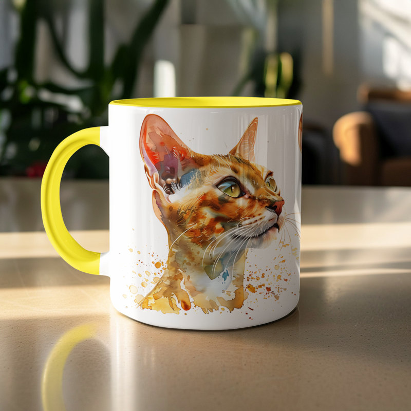 Mug, 2, Yellow