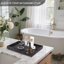 Plateau de salle de bain en marbre naturel, plateau de meuble-lavabo décoratif pour bijoux, parfums et organisation à domicile