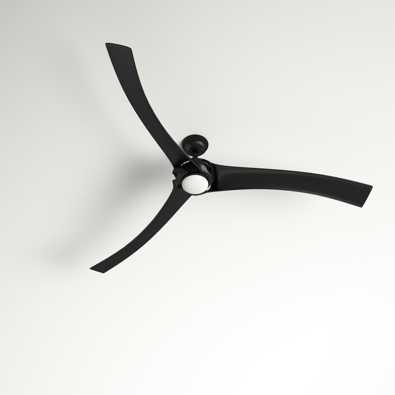 Burwell 62'' Ceiling Fan with LED Lights, Matte Black