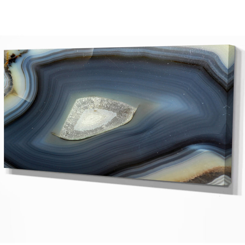 «Transclucent Slice Natural Agate», reproduction d'impression sur toile tendue, H 16 po x l 32 po x P 1 po