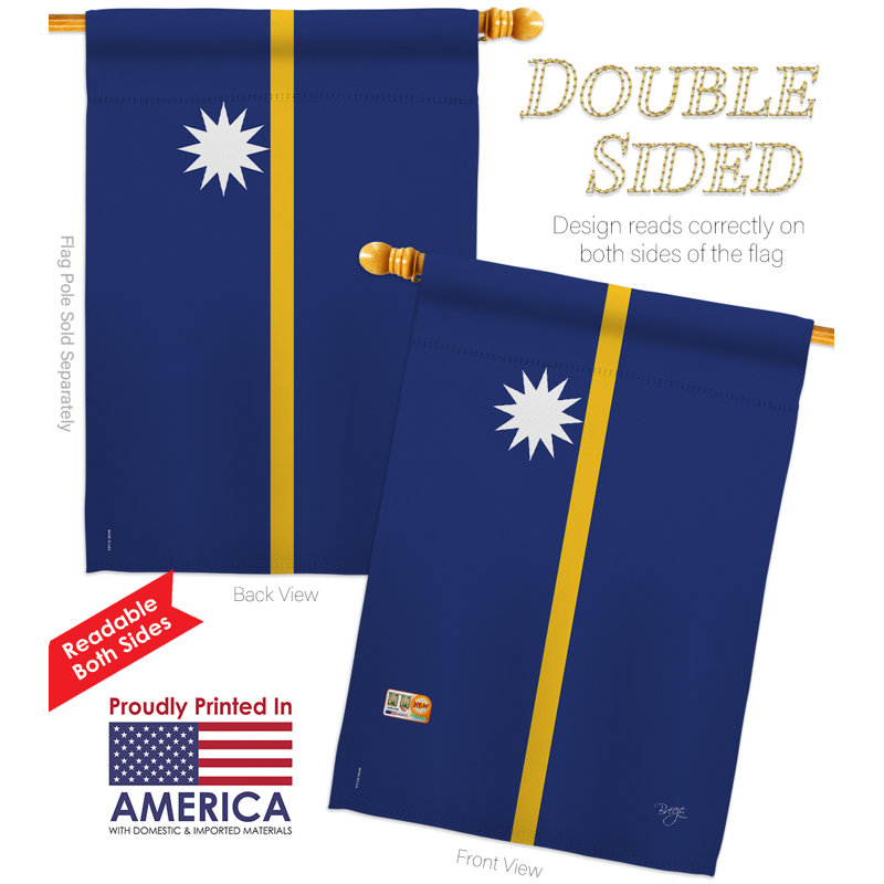 Drapeau de la nation mondiale à 2 faces de 25 x 40 po Ensemble de drapeaux