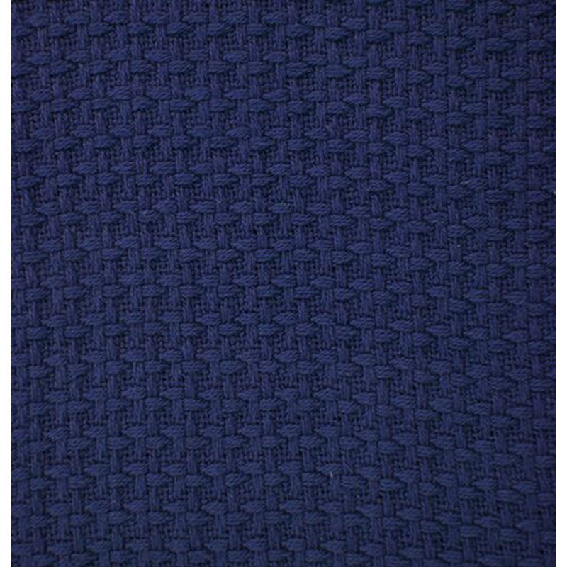 Couverture luxueuse en coton peigné, Simple, Bleu marine