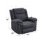 Fauteuil inclinable électrique en microfibre Domana