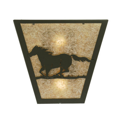 Rustic Lodge Flush Mounted Sconce