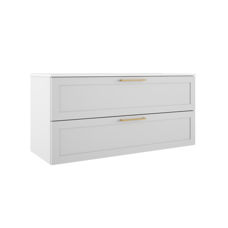Ensemble de meuble-lavabo simple 48 po, Blanc mat