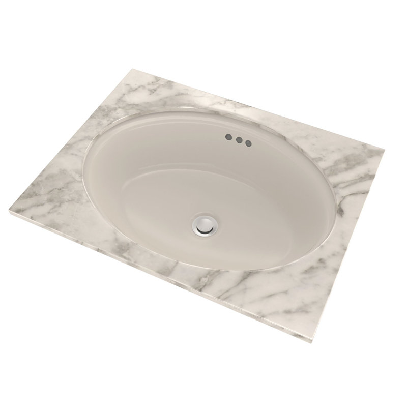 Dartmouth® Vitreous China Oval Undermount Bathroom Sink with Overflow, Sedona Beige