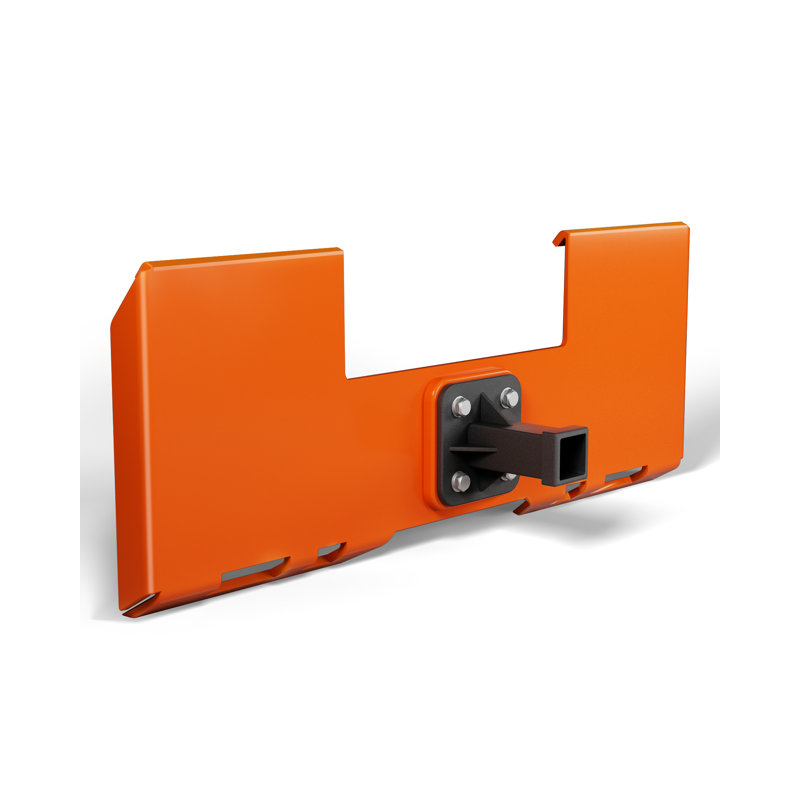 Plaque d'attache robuste pour chargeuse compacte – Acier de qualité 50 – Adaptateur à attache rapide pour tracteur-chargeur – Attelage de remorque amovible de 5 cm (2 po) – Revêtement en poudre – Compatible avec les équipements agricoles et d'élevage