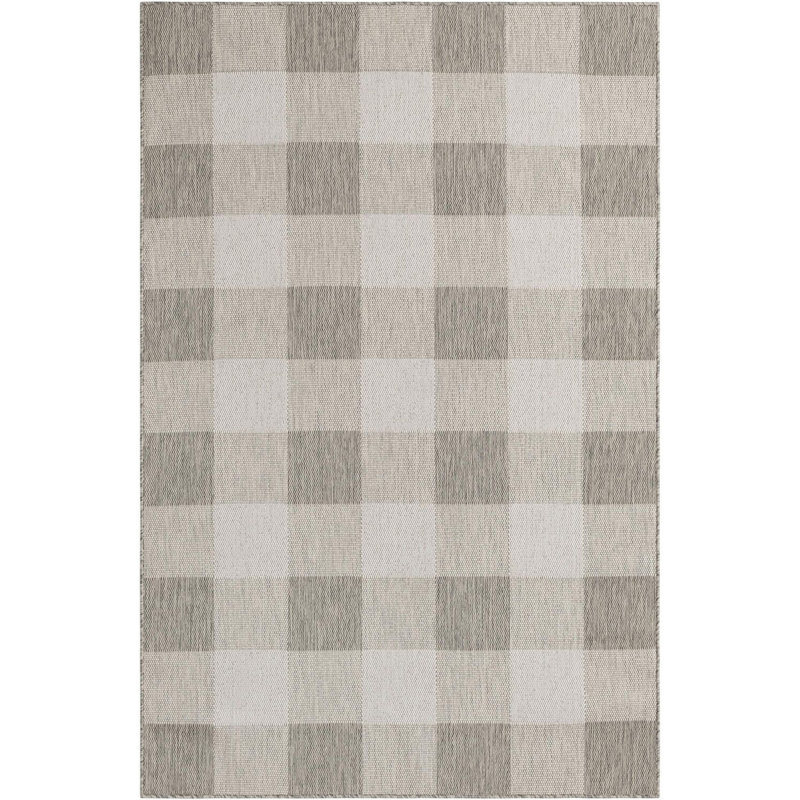 Tapis intérieur / extérieur gris Borland, Rectangle 5 pi 3 po x 8 pi