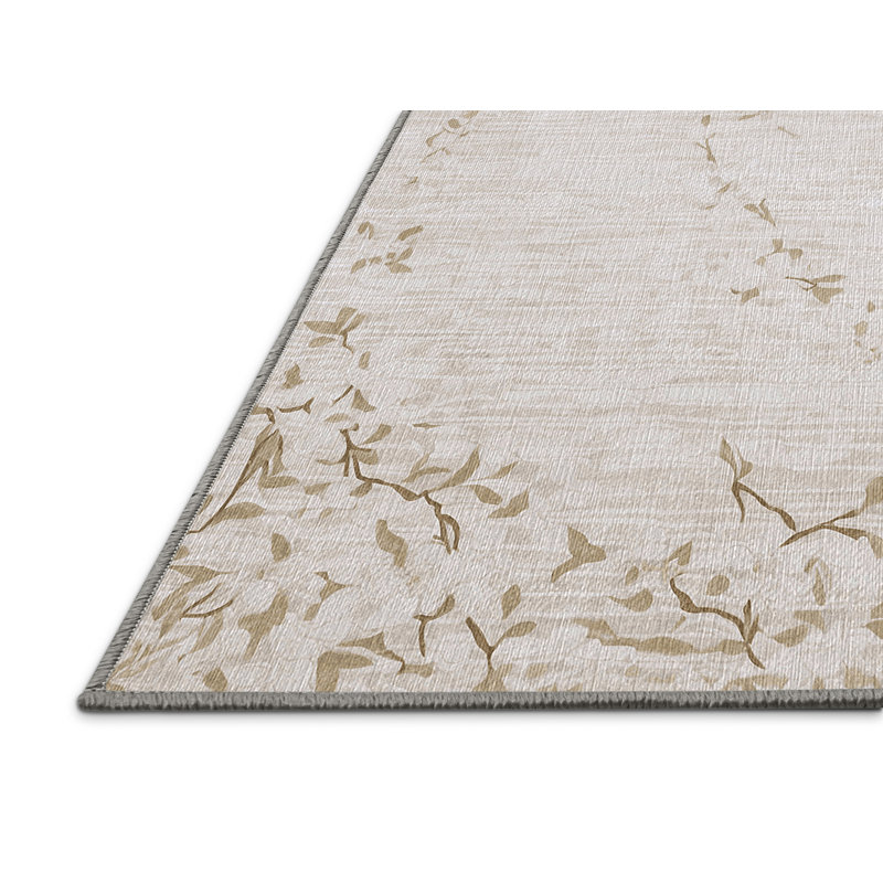 Machine Washable Gray Area Rug, Rectangle 2' x 3'