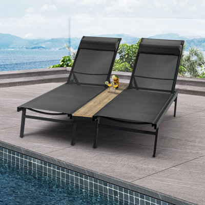 Abbighail Outdoor Double chaise by Wade Logan