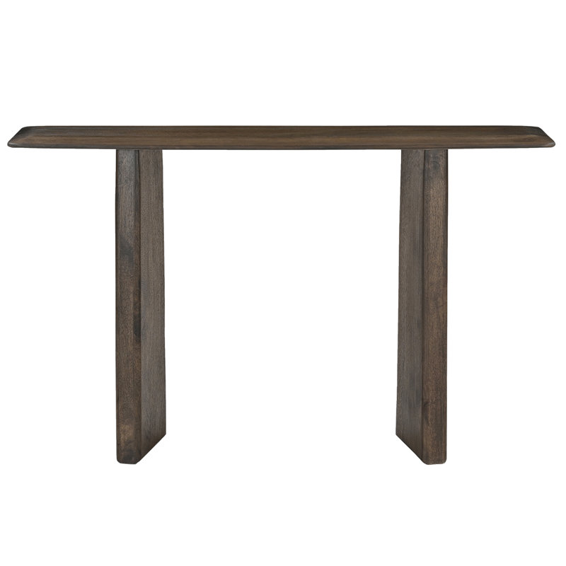 Console Mid-Century moderne en bois de manguier massif, 47 po - Moka