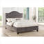 Garniture cloutée pour lit double en bois massif