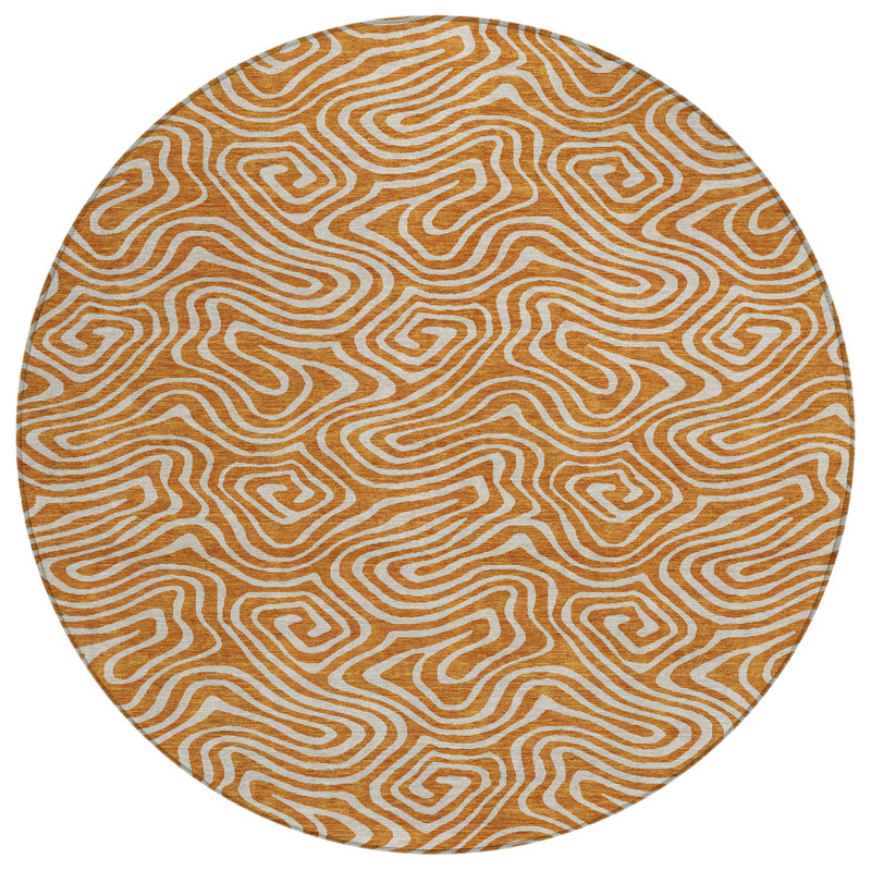 Raya Paprika Washable Indoor-Outdoor Rug - , 2'6" x 3'10"