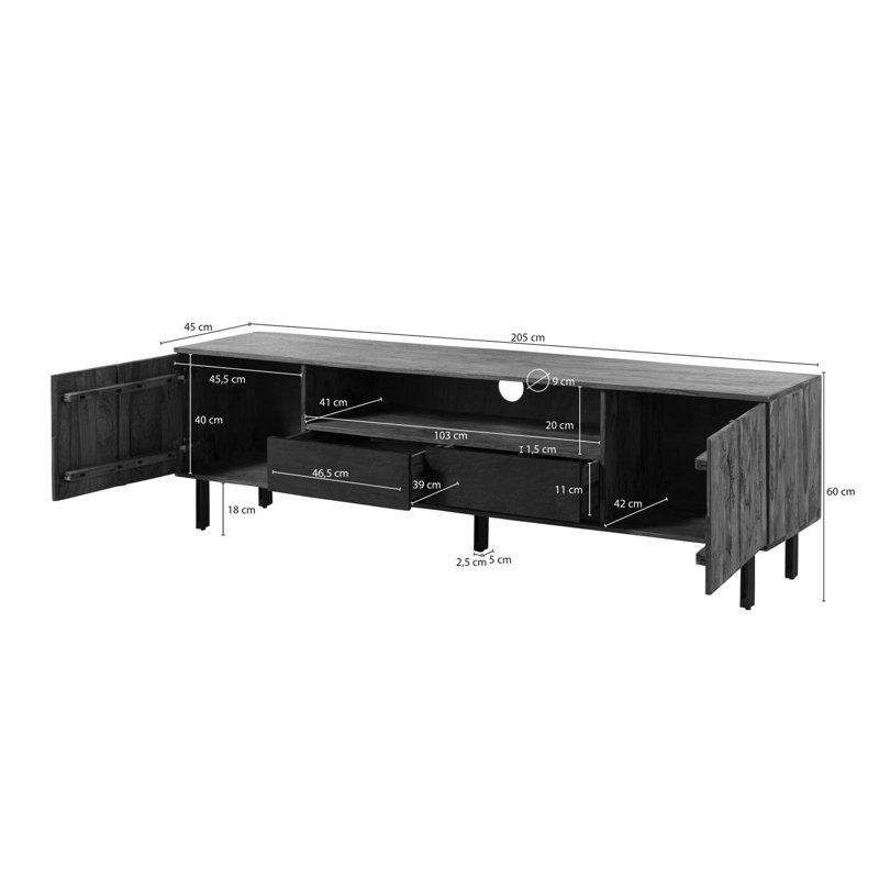 LICHTENBERG Unfinished TV Stand, 205cm