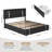 3-piece Bedroom Sets, Queen Size Led Storage Bed With 4-drawers Nightstands