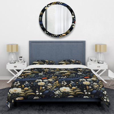 Enchanted Flowers Pattern Symphony Floral Duvet Cover