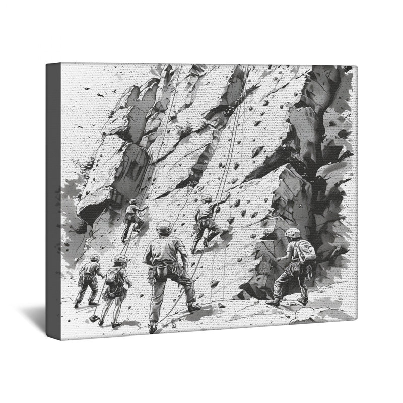 Toile d'escalade tendue sur toile - Décoration murale aventure en plusieurs tailles, 16 po x 20 po