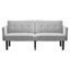 Canapé-lit convertible avec futon, canapé-lit moderne en lin gris, dossier réglable, pieds robustes en bois-251738482