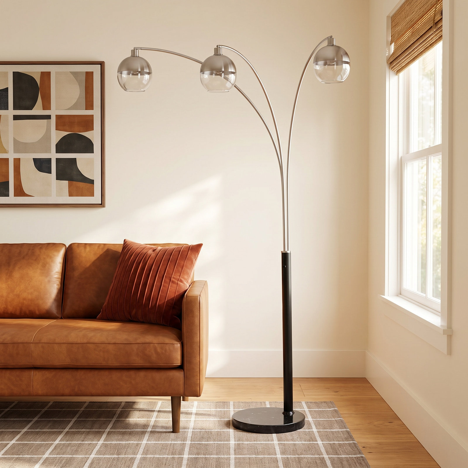 Orson 84" Dimmable Marble Floor Lamp